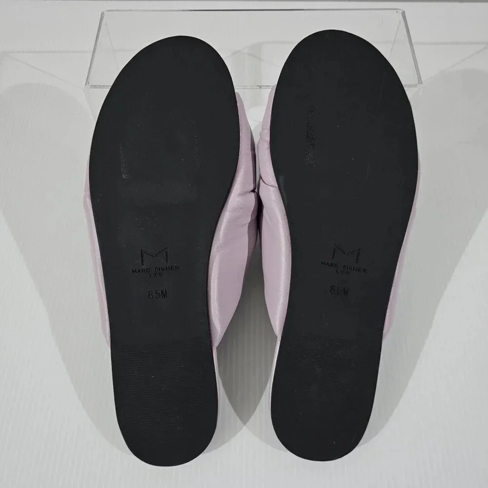 Marc Fisher LTD Olita Slide Sandal Womens 8.5 Lilac Padded Knot Slip On NEW